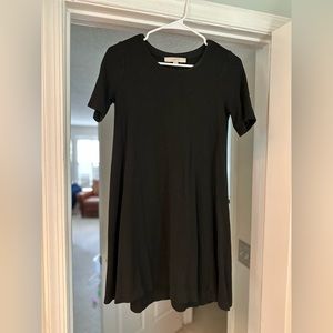 Black loft t shirt dress, thick material, size XS
